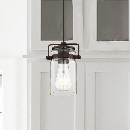 Mini Pendant Nuvo 60-6731 Antebellum - 1 Light - Mini Pendant Fixture - Mahogany Bronze Finish with Clear Glass Nuvo