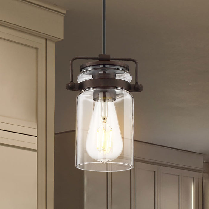 Mini Pendant Nuvo 60-6731 Antebellum - 1 Light - Mini Pendant Fixture - Mahogany Bronze Finish with Clear Glass Nuvo