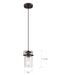 Mini Pendant Nuvo 60-6731 Antebellum - 1 Light - Mini Pendant Fixture - Mahogany Bronze Finish with Clear Glass Nuvo