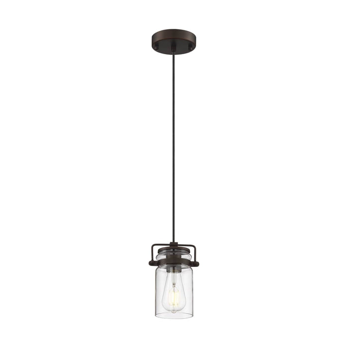 Mini Pendant Nuvo 60-6731 Antebellum - 1 Light - Mini Pendant Fixture - Mahogany Bronze Finish with Clear Glass Nuvo