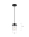 Mini Pendant Nuvo 60-6732 Antebellum - 1 Light - Mini Pendant Fixture - Matte Black Finish with Clear Glass Nuvo