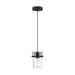 Mini Pendant Nuvo 60-6732 Antebellum - 1 Light - Mini Pendant Fixture - Matte Black Finish with Clear Glass Nuvo