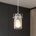 Mini Pendant Nuvo 60-6734 Antebellum - 1 Light - Mini Pendant Fixture - Polished Nickel with Clear Glass - Polished Nickel Finish Nuvo