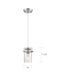 Mini Pendant Nuvo 60-6734 Antebellum - 1 Light - Mini Pendant Fixture - Polished Nickel with Clear Glass - Polished Nickel Finish Nuvo