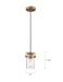 Mini Pendant Nuvo 60-6735 Antebellum - 1 Light - Mini Pendant Fixture - Vintage Brass Finish with Clear Glass Nuvo