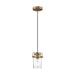Mini Pendant Nuvo 60-6735 Antebellum - 1 Light - Mini Pendant Fixture - Vintage Brass Finish with Clear Glass Nuvo
