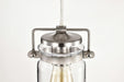 Mini Pendant Nuvo 60-6736 Antebellum - 1 Light - Mini Pendant Fixture - Brushed Nickel Finish with Clear Glass Nuvo