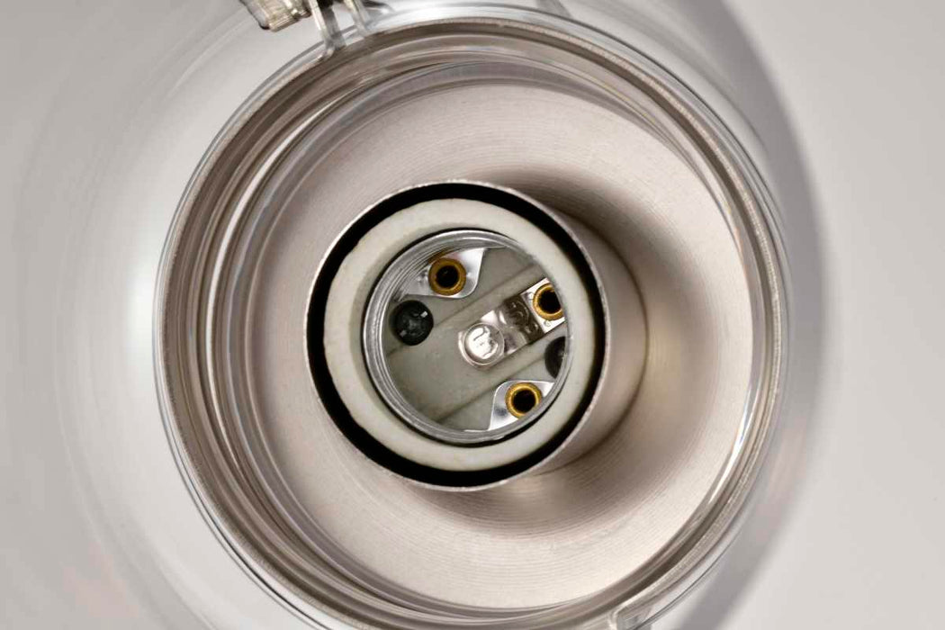 Mini Pendant Nuvo 60-6736 Antebellum - 1 Light - Mini Pendant Fixture - Brushed Nickel Finish with Clear Glass Nuvo