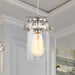 Mini Pendant Nuvo 60-6736 Antebellum - 1 Light - Mini Pendant Fixture - Brushed Nickel Finish with Clear Glass Nuvo
