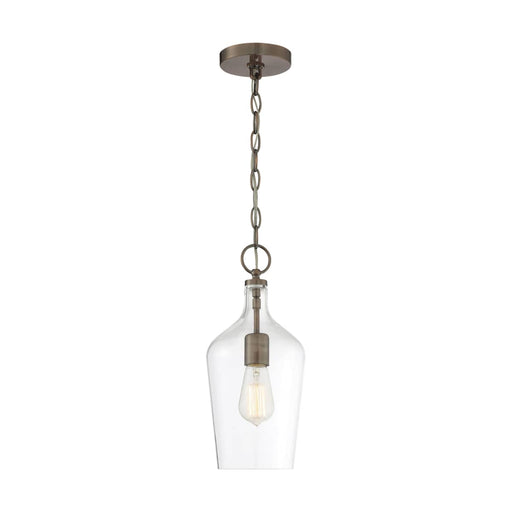 Pendant Nuvo 60-6748 Hartley - 1 Light - Pendant Fixture - Antique Copper Finish with Clear Glass Nuvo