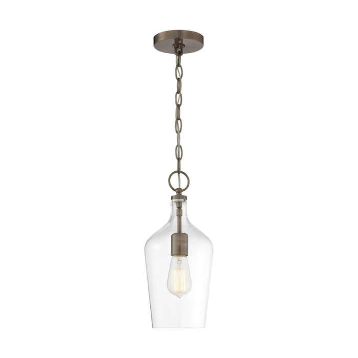 Pendant Nuvo 60-6748 Hartley - 1 Light - Pendant Fixture - Antique Copper Finish with Clear Glass Nuvo