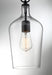 Pendant Nuvo 60-6749 Hartley - 1 Light - Pendant Fixture - Matte Black Finish with Clear Glass Nuvo