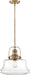 Pendant Nuvo 60-6757 Basel - 1 Light - Pendant Fixture - Burnished Brass Finish with Clear Glass Nuvo