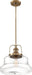Pendant Nuvo 60-6757 Basel - 1 Light - Pendant Fixture - Burnished Brass Finish with Clear Glass Nuvo