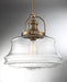 Pendant Nuvo 60-6757 Basel - 1 Light - Pendant Fixture - Burnished Brass Finish with Clear Glass Nuvo