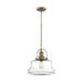 Pendant Nuvo 60-6757 Basel - 1 Light - Pendant Fixture - Burnished Brass Finish with Clear Glass Nuvo