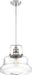 Pendant Nuvo 60-6758 Basel - 1 Light - Pendant Fixture - Polished Nickel Finish with Clear Glass Nuvo