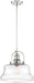 Pendant Nuvo 60-6758 Basel - 1 Light - Pendant Fixture - Polished Nickel Finish with Clear Glass Nuvo