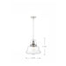 Pendant Nuvo 60-6758 Basel - 1 Light - Pendant Fixture - Polished Nickel Finish with Clear Glass Nuvo