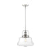 Pendant Nuvo 60-6758 Basel - 1 Light - Pendant Fixture - Polished Nickel Finish with Clear Glass Nuvo