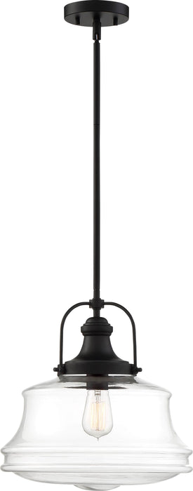 Pendant Nuvo 60-6759 Basel - 1 Light - Pendant Fixture - Aged Bronze Finish with Clear Glass Nuvo