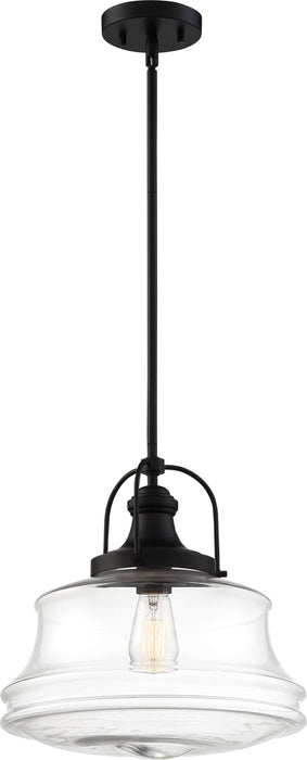 Pendant Nuvo 60-6759 Basel - 1 Light - Pendant Fixture - Aged Bronze Finish with Clear Glass Nuvo