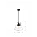 Pendant Nuvo 60-6759 Basel - 1 Light - Pendant Fixture - Aged Bronze Finish with Clear Glass Nuvo