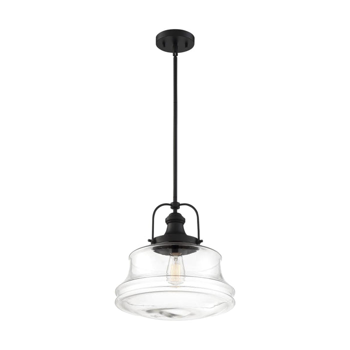 Pendant Nuvo 60-6759 Basel - 1 Light - Pendant Fixture - Aged Bronze Finish with Clear Glass Nuvo