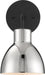 Vanity Nuvo 60-6771 Sloan - 1 Light - Vanity - Matte Black Finish with Polished Nickel Shade Nuvo