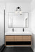 Vanity Nuvo 60-6772 Sloan - 2 Light - Vanity - Matte Black Finish with Polished Nickel Shade Nuvo