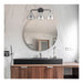 Vanity Nuvo 60-6773 Sloan - 3 Light - Vanity - Matte Black Finish with Polished Nickel Shade Nuvo