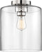 Semi Flush Nuvo 60-6778 Chantecleer - 1 Light - Semi-Flush Fixture - Polished Nickel Finish with Clear Glass Nuvo