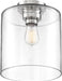Semi Flush Nuvo 60-6778 Chantecleer - 1 Light - Semi-Flush Fixture - Polished Nickel Finish with Clear Glass Nuvo