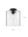 Semi Flush Nuvo 60-6779 Chantecleer - 1 Light - Semi-Flush Fixture - Matte Black Finish with Clear Glass Nuvo