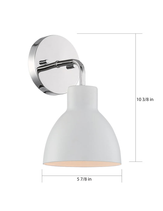 Vanity Nuvo 60-6781 Sloan - 1 Light - Vanity - Polished Nickel Finish with Matte White Shade Nuvo