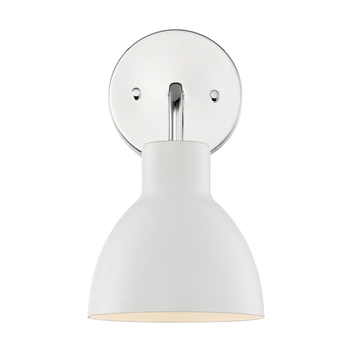 Vanity Nuvo 60-6781 Sloan - 1 Light - Vanity - Polished Nickel Finish with Matte White Shade Nuvo