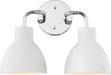 Vanity Nuvo 60-6782 Sloan - 2 Light - Vanity - Polished Nickel Finish with Matte White Shade Nuvo