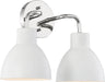 Vanity Nuvo 60-6782 Sloan - 2 Light - Vanity - Polished Nickel Finish with Matte White Shade Nuvo