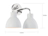 Vanity Nuvo 60-6782 Sloan - 2 Light - Vanity - Polished Nickel Finish with Matte White Shade Nuvo