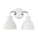 Vanity Nuvo 60-6782 Sloan - 2 Light - Vanity - Polished Nickel Finish with Matte White Shade Nuvo