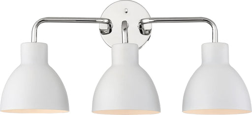 Vanity Nuvo 60-6783 Sloan - 3 Light - Vanity - Polished Nickel Finish with Matte White Shade Nuvo