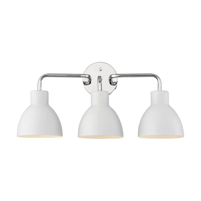 Vanity Nuvo 60-6783 Sloan - 3 Light - Vanity - Polished Nickel Finish with Matte White Shade Nuvo