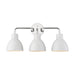 Vanity Nuvo 60-6783 Sloan - 3 Light - Vanity - Polished Nickel Finish with Matte White Shade Nuvo