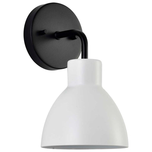 Vanity Nuvo 60-6784 Sloan - 1 Light - Vanity - Matte Black Finish with White Shade Nuvo