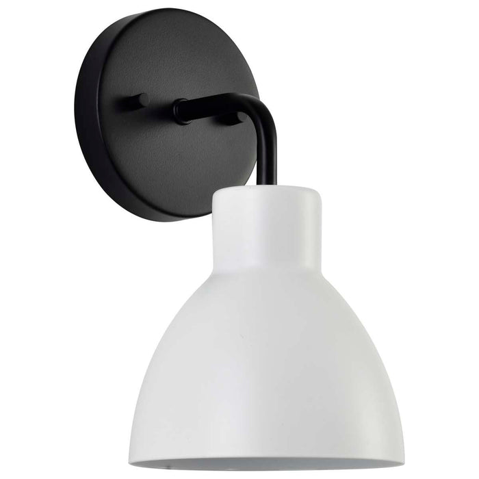 Vanity Nuvo 60-6784 Sloan - 1 Light - Vanity - Matte Black Finish with White Shade Nuvo