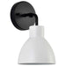 Vanity Nuvo 60-6784 Sloan - 1 Light - Vanity - Matte Black Finish with White Shade Nuvo