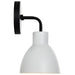 Vanity Nuvo 60-6784 Sloan - 1 Light - Vanity - Matte Black Finish with White Shade Nuvo