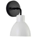 Vanity Nuvo 60-6784 Sloan - 1 Light - Vanity - Matte Black Finish with White Shade Nuvo