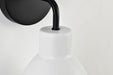 Vanity Nuvo 60-6784 Sloan - 1 Light - Vanity - Matte Black Finish with White Shade Nuvo