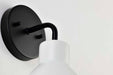 Vanity Nuvo 60-6784 Sloan - 1 Light - Vanity - Matte Black Finish with White Shade Nuvo